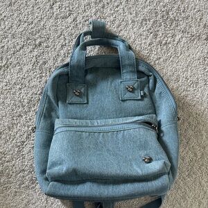 Disney Mickey Icon Pin & Flair Denim Backpack